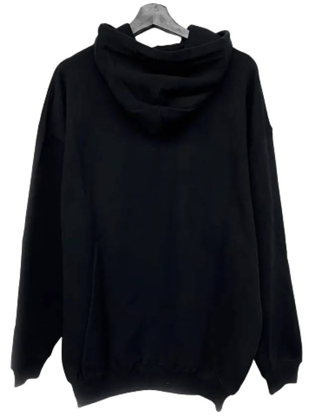 Balenciaga BB Logo Round Print Hoodie Black