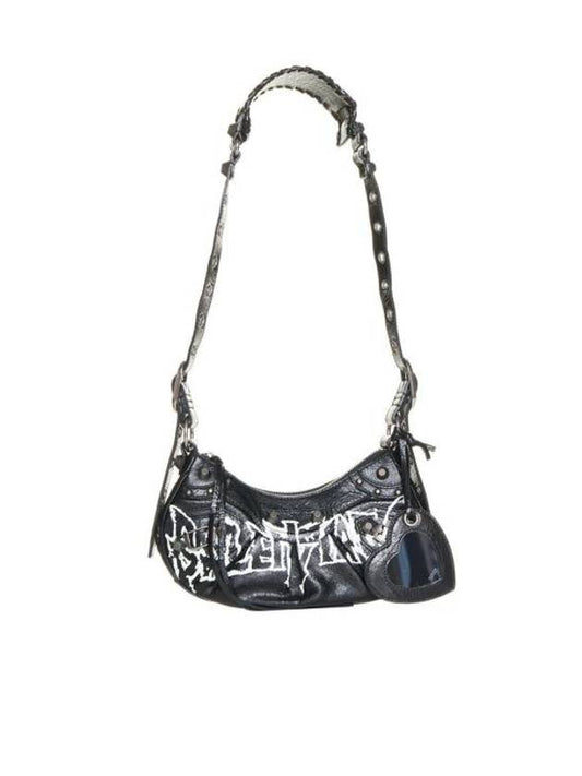 Balenciaga Le Cargol XS DIY Metal Lambskin Shoulder Bag Black