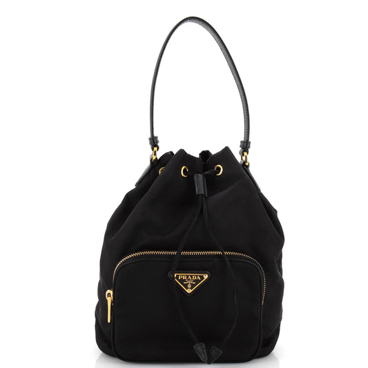 Prada Drawstring Bucket Bag Tessuto Small