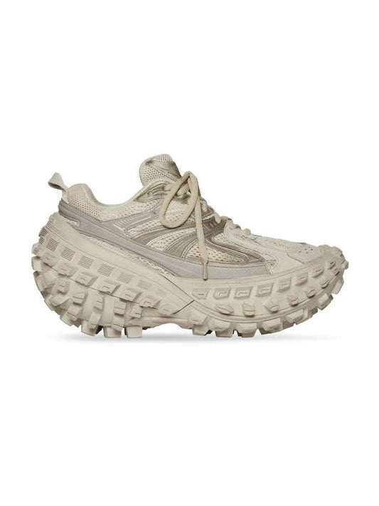 Balenciaga Men's Mesh Rubber Defender Low Top Sneakers Beige