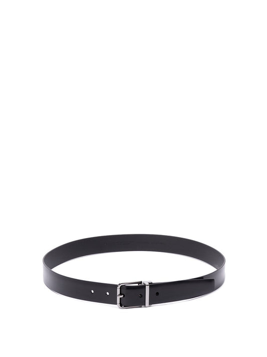 Dolce & Gabbana Men Brushed Calfskin Belt