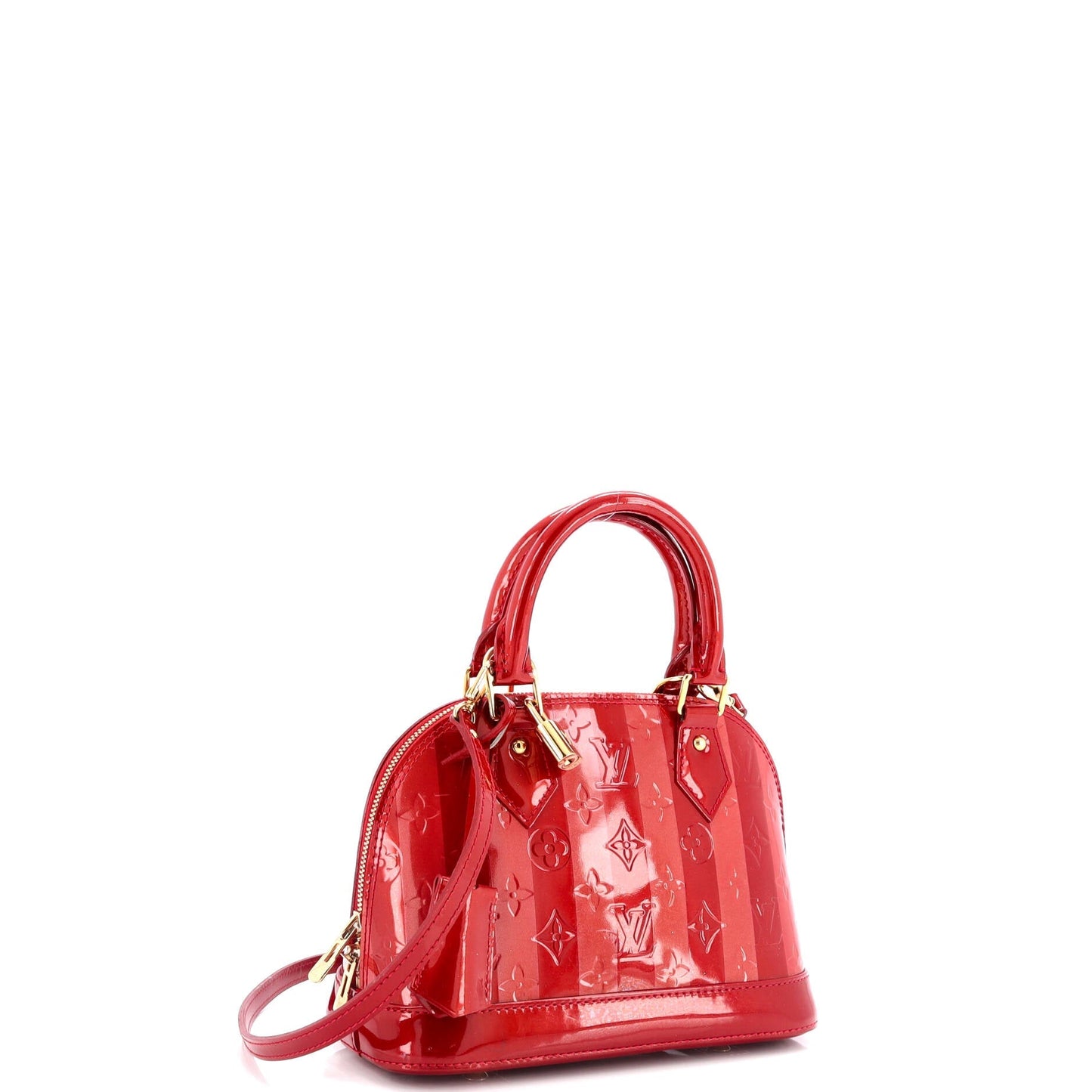 Alma Handbag Limited Edition Monogram Vernis Rayures BB