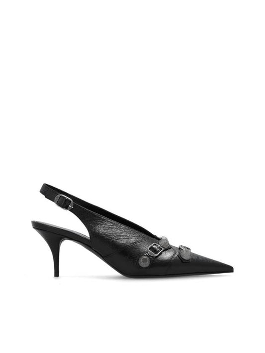 Balenciaga Cagole Slingback Heels Black