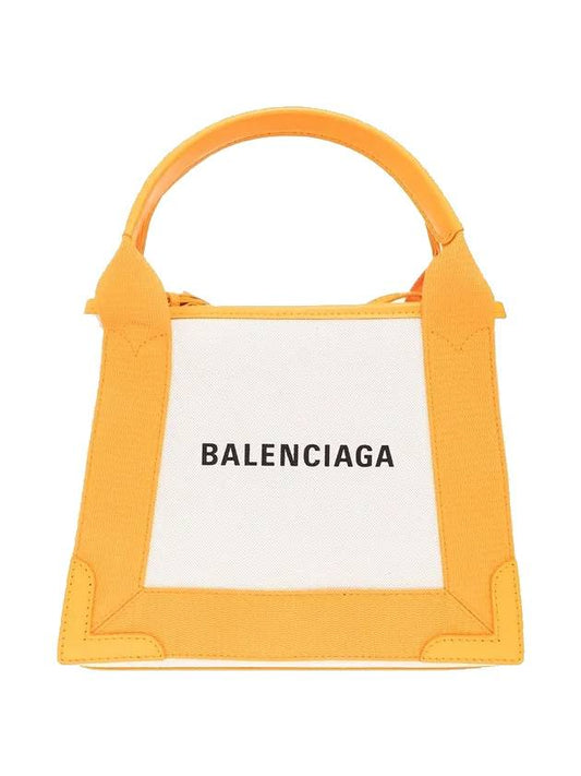 Balenciaga Cabas XS Tote Bag Natural Pop Orange