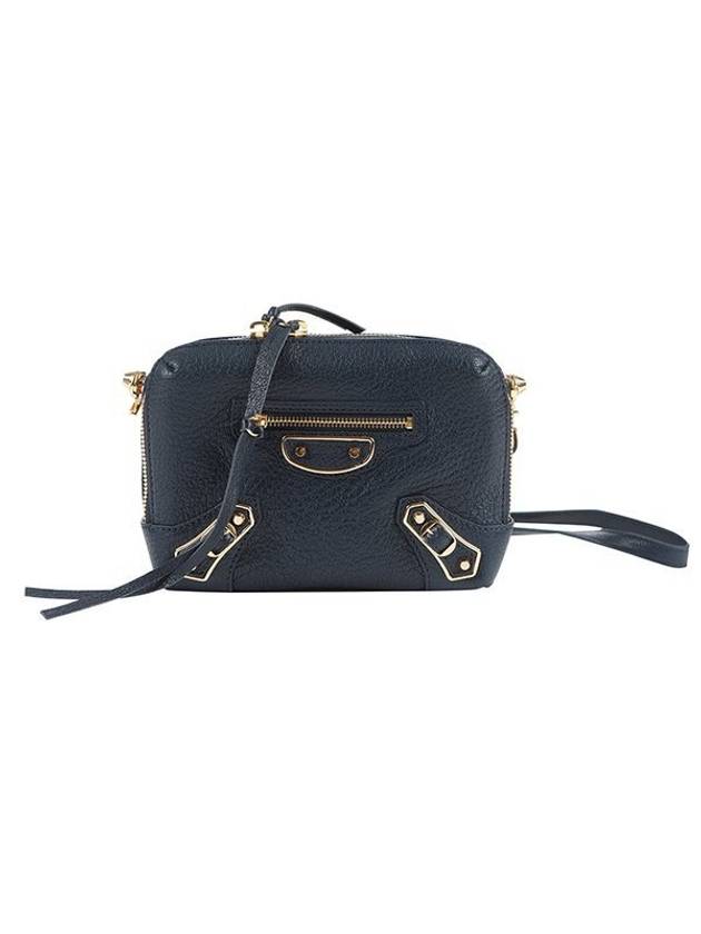 Balenciaga Metal Reporter Mini Cross Bag Navy