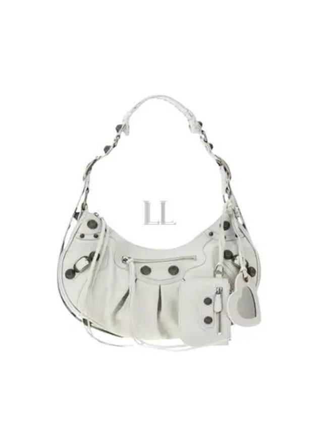 Balenciaga Le Cagole Small Leather Shoulder Bag White