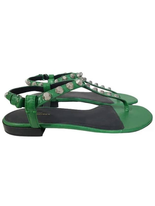 Balenciaga Stud Strap Sandals Green
