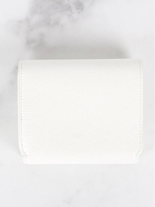 Balenciaga BB silver bi fold wallet white