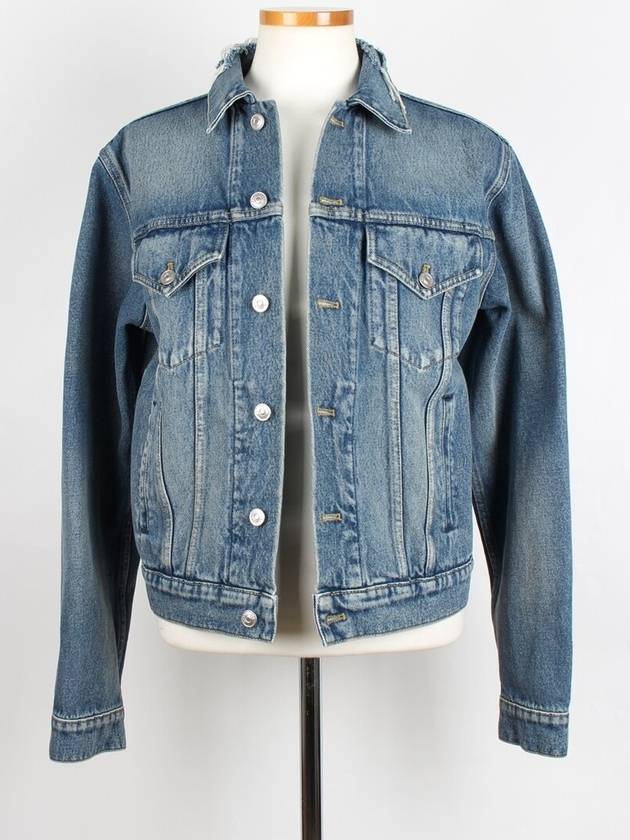 Balenciaga wave logo denim jacket 46
