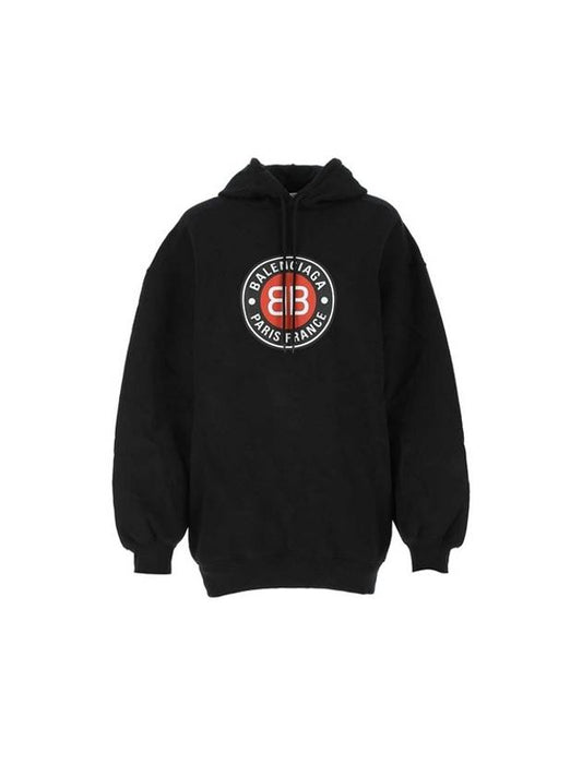 Balenciaga Men's Logo Hoodie Black