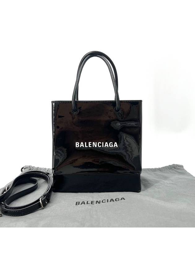 Balenciaga Square patent tote bag XXS 572411