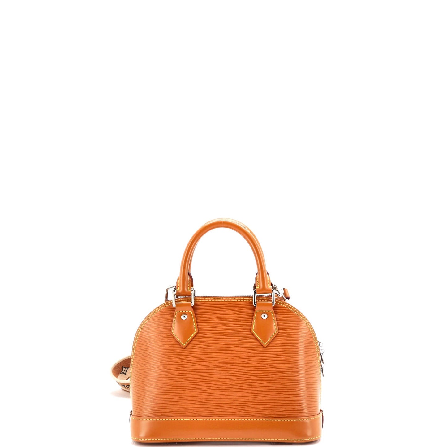 Alma Handbag Epi Leather with Logo Jacquard Strap BB