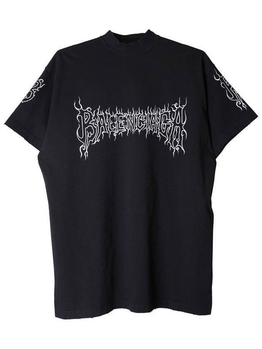 Balenciaga Darkwave Cotton Short Sleeve T-Shirt Black