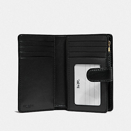 Original COACH Medium Corner Zip Wallet In Signature Canvas