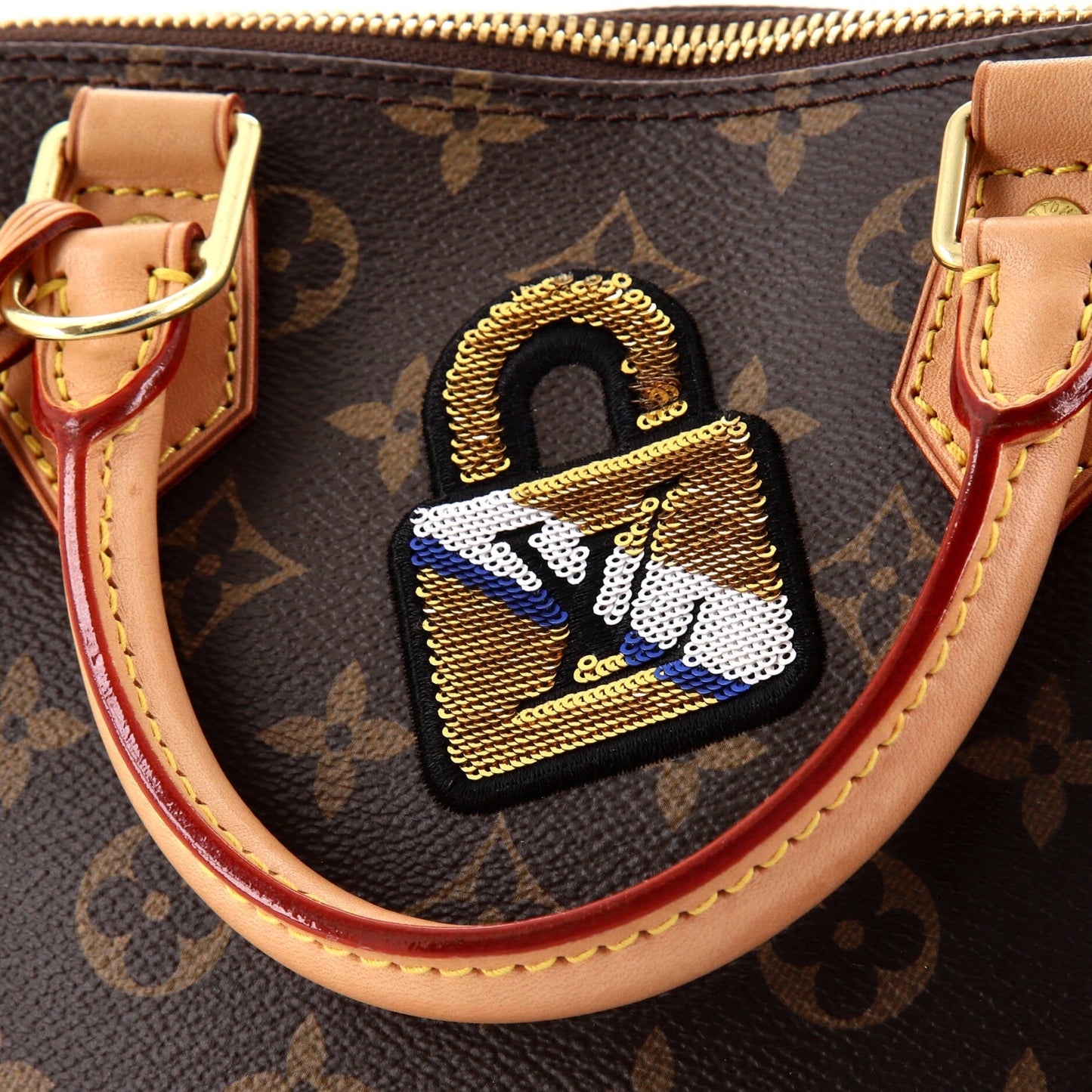 Alma Handbag Limited Edition Patches Monogram Canvas PM