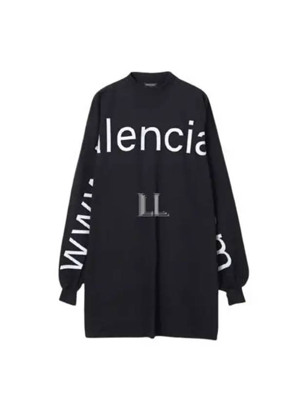 Balenciaga Embroidered Logo Sweatshirt Black