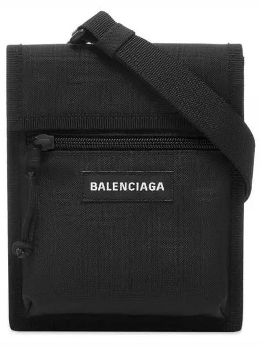 Balenciaga Explorer Small Strap Nylon Cross Bag Black