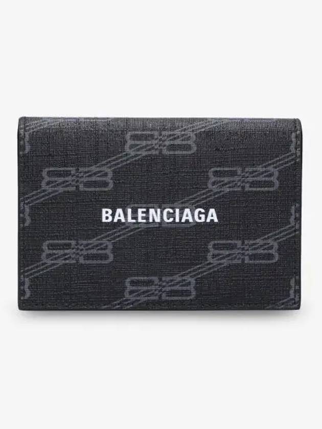 Balenciaga BB Monogram Card Wallet Black