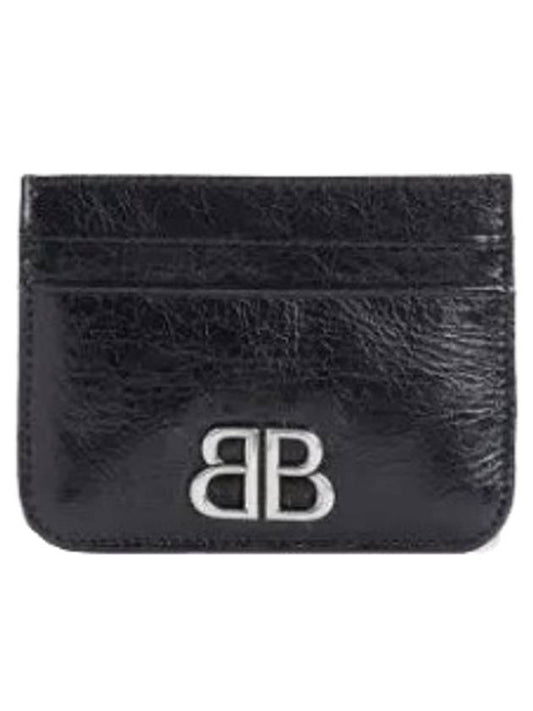 Balenciaga BB Logo Card Wallet Black