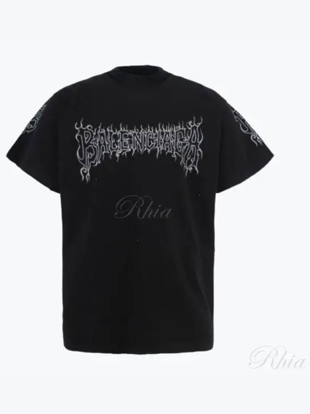 Balenciaga Darkwave Cotton Short Sleeve T-Shirt Black