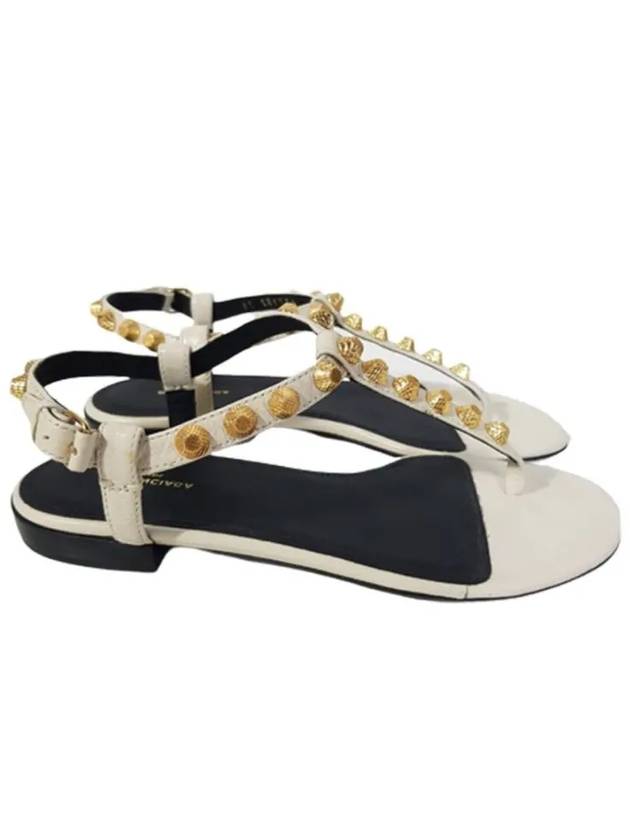 Balenciaga Stud Strap Sandals White