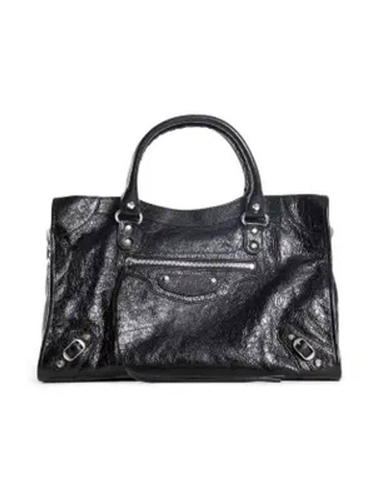 Balenciaga Le City Medium Leather Tote Bag Black