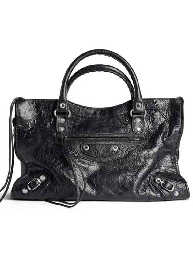 Balenciaga Le City Medium Leather Tote Bag Black