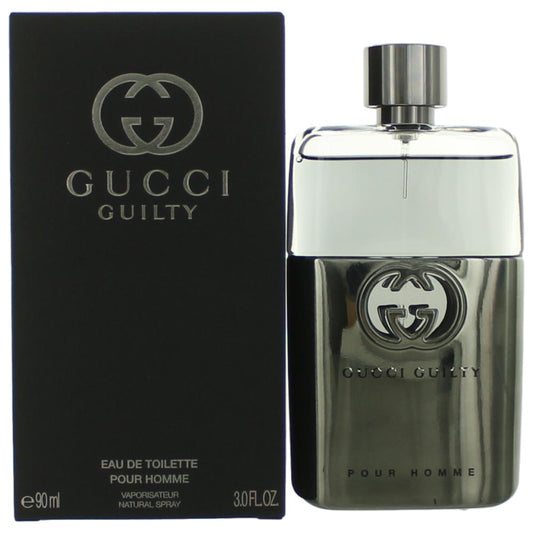 2pcs Gucci Guilty Pour Homme by Gucci, 3 oz Eau De Toilette Spray for Men