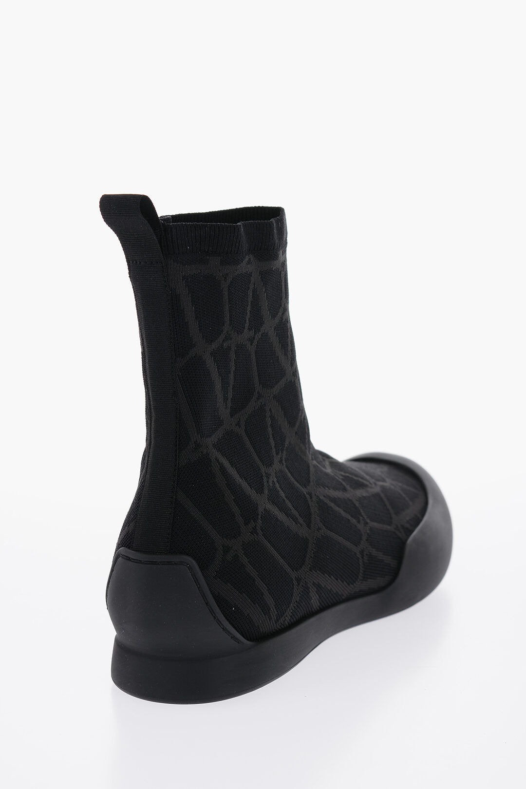 Valentino High-Top Sneakers With Monogram Jacquard Logo