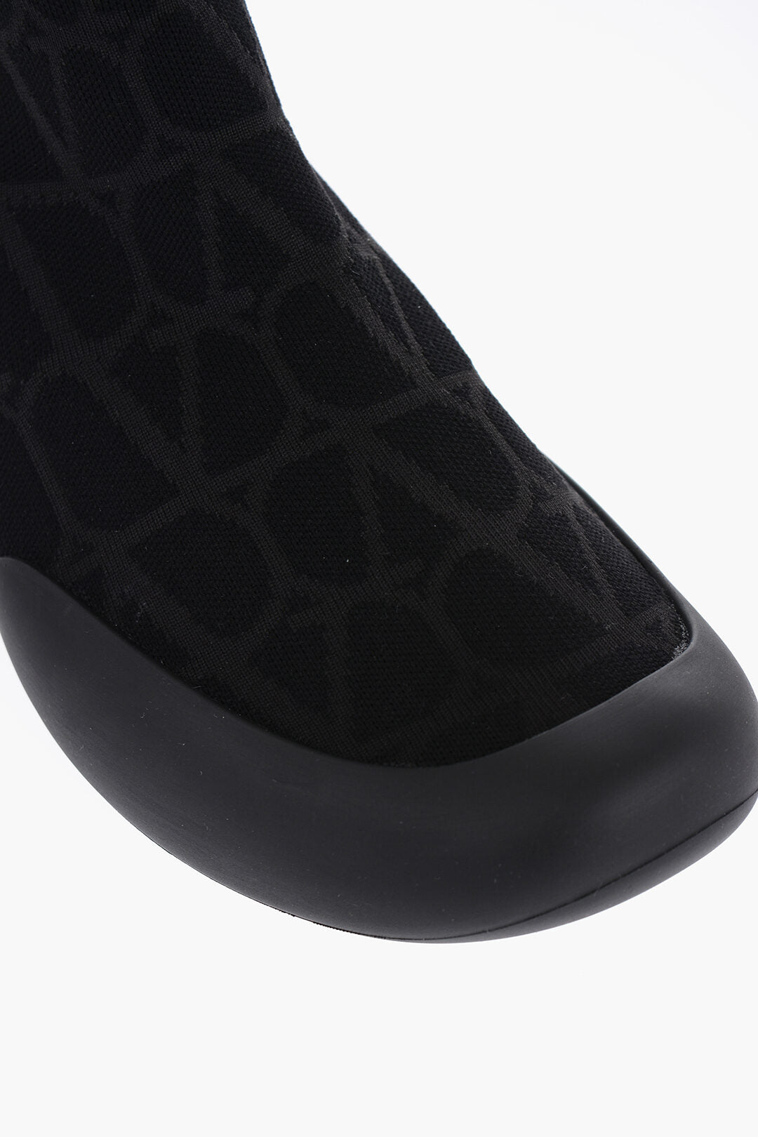 Valentino High-Top Sneakers With Monogram Jacquard Logo