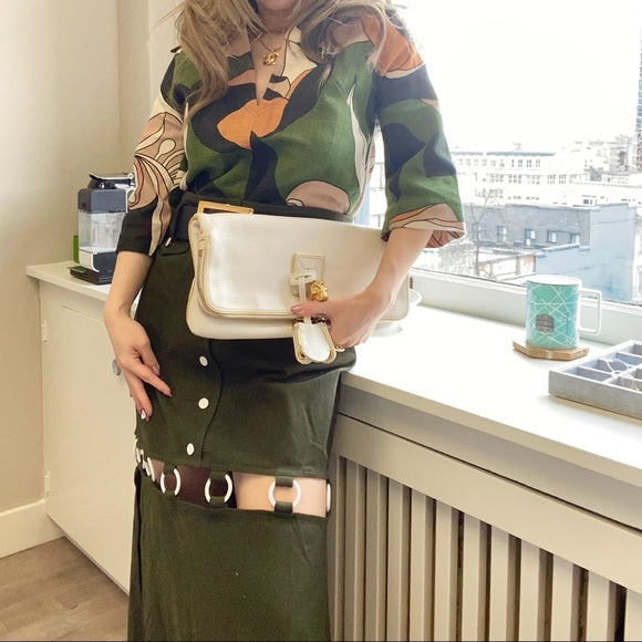 ALEXANDER MCQUEEN leather clutch bag