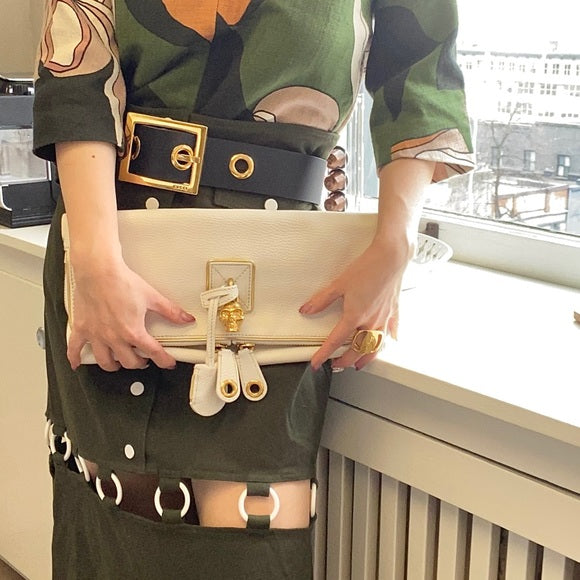 ALEXANDER MCQUEEN leather clutch bag