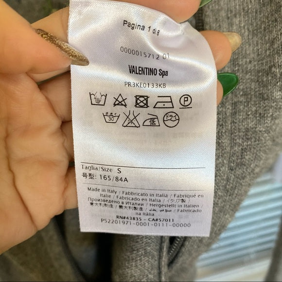 Red Valentino gray wool cardigan