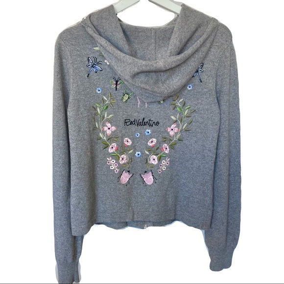 Red Valentino gray wool cardigan
