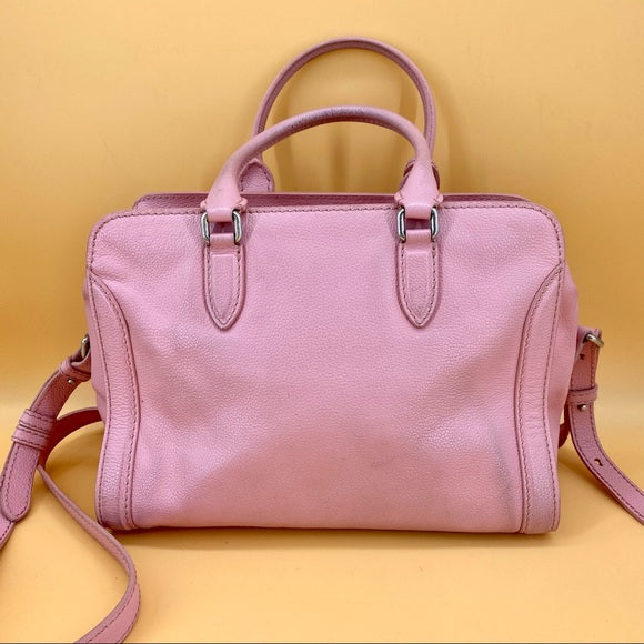 ALEXANDER MCQUEEN Pink padlock Leather Tote Bag
