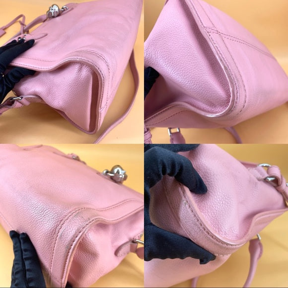 ALEXANDER MCQUEEN Pink padlock Leather Tote Bag