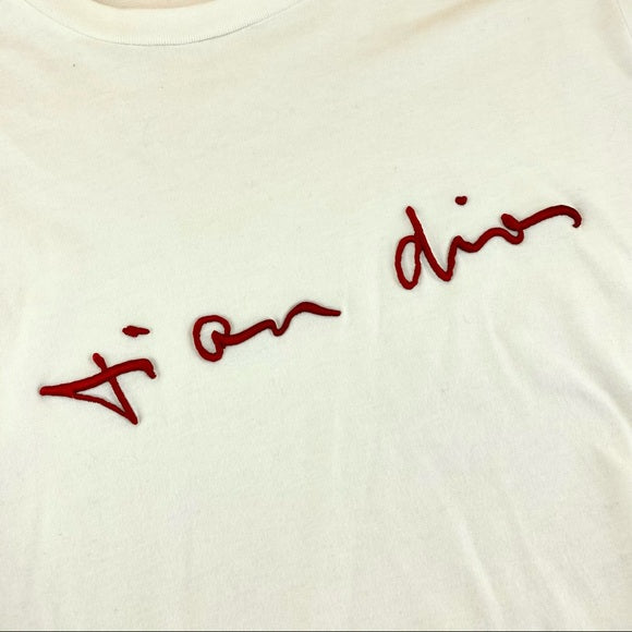 DIOR White embroidery T-shirt