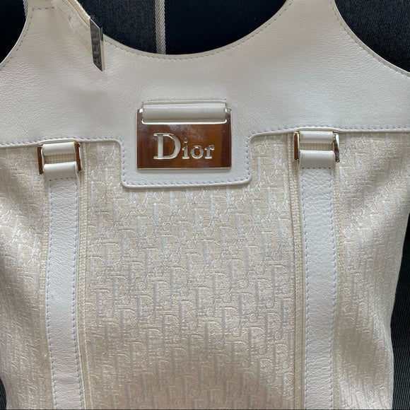 DIOR diorissimo street chic downtown cream canvas Tote