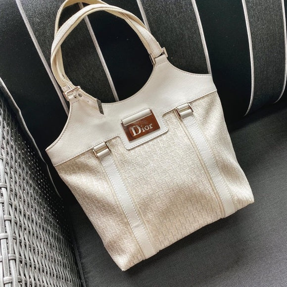 DIOR diorissimo street chic downtown cream canvas Tote