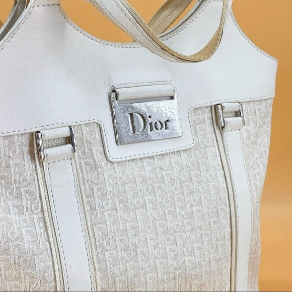 DIOR diorissimo street chic downtown cream canvas Tote