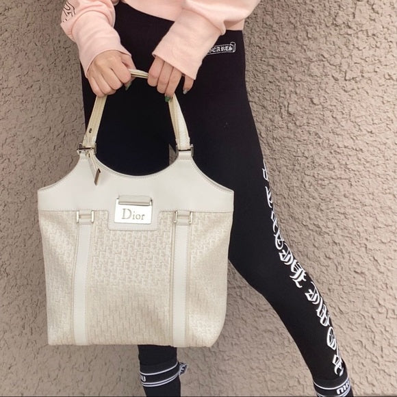 DIOR diorissimo street chic downtown cream canvas Tote