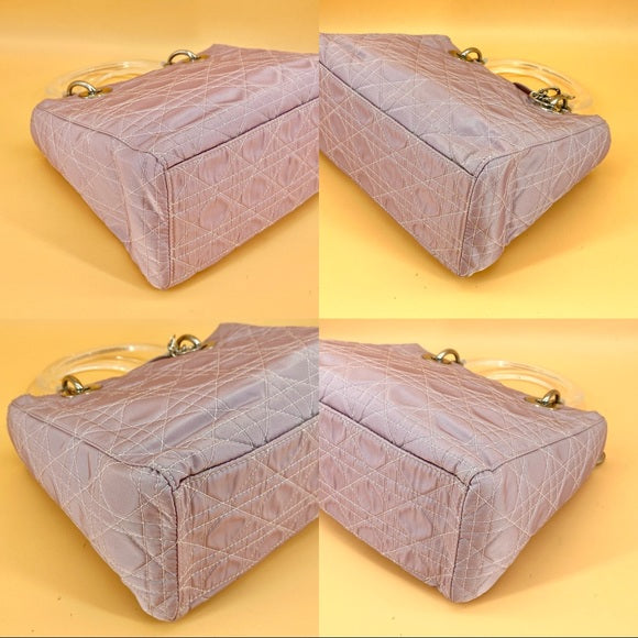 Lady Dior pink cloth bag