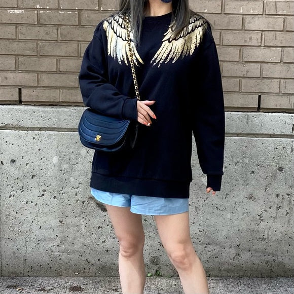 RED VALENTINO Golden wings sweatshirt