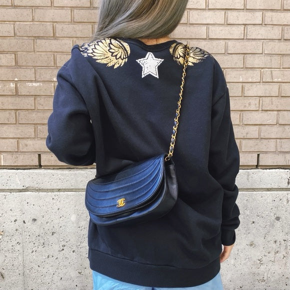 RED VALENTINO Golden wings sweatshirt