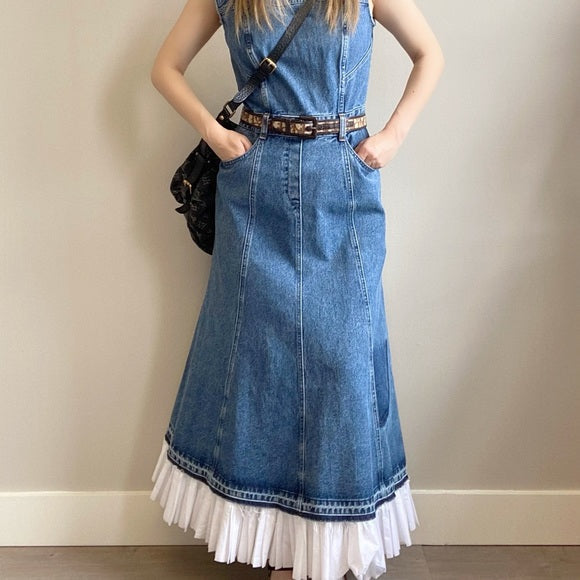 ALEXANDER MCQUEEN denim dress
