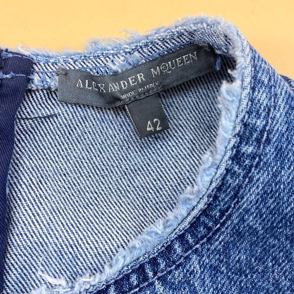 ALEXANDER MCQUEEN denim dress