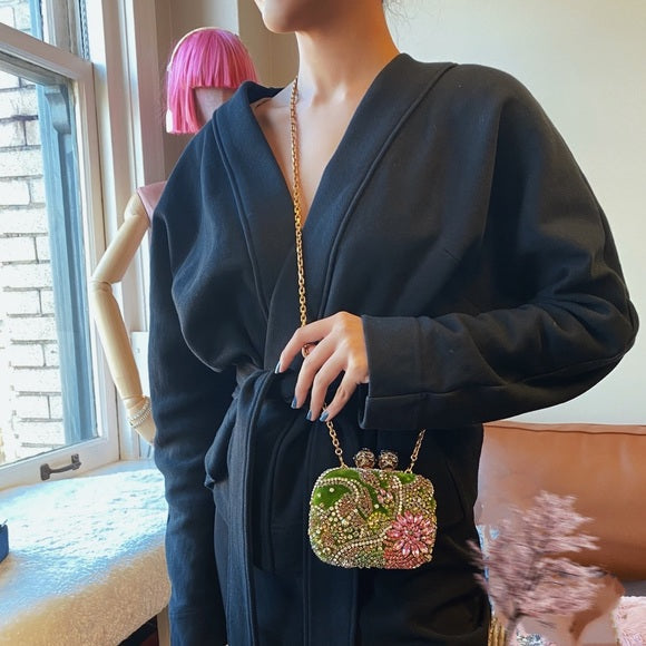 Alexander McQueen crystal two-way bag