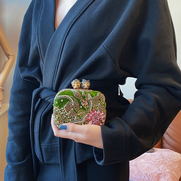 Alexander McQueen crystal two-way bag