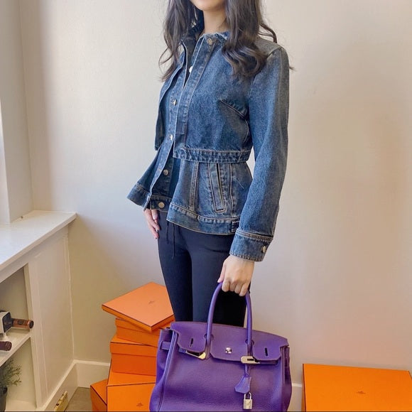 Alexander McQueen Women's denim blazer