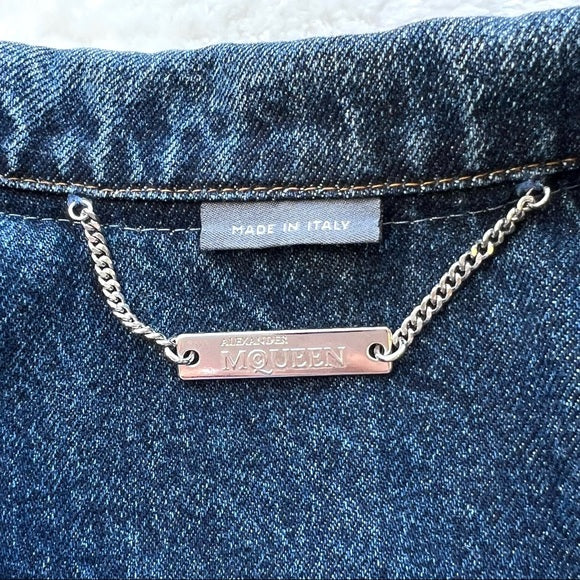 Alexander McQueen Women's denim blazer